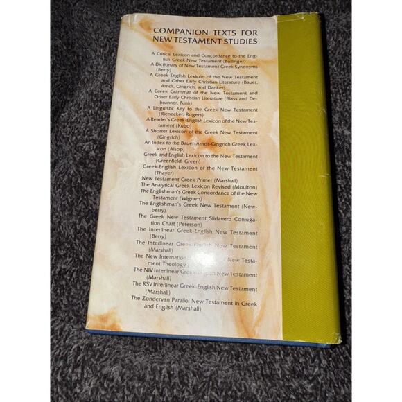 The New International Version Interlinear Greek-English New Testament NIV HB DJ - Picture 3 of 16